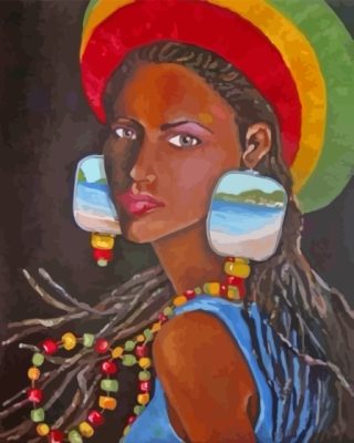 Lady With Dreadlocks Paint By Numbers