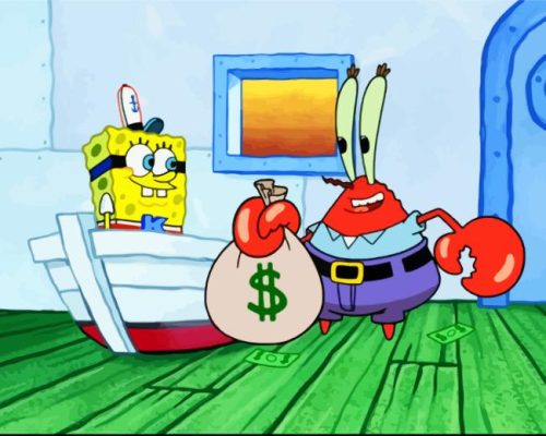 Mr Krabs Paint By Numbers