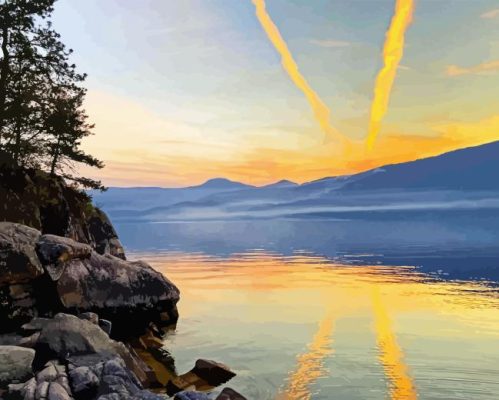 Okanagan Lake Paint By Numbers