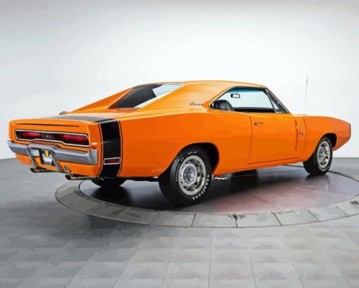 Orange Charger Rt 1970 Paint By Numbers