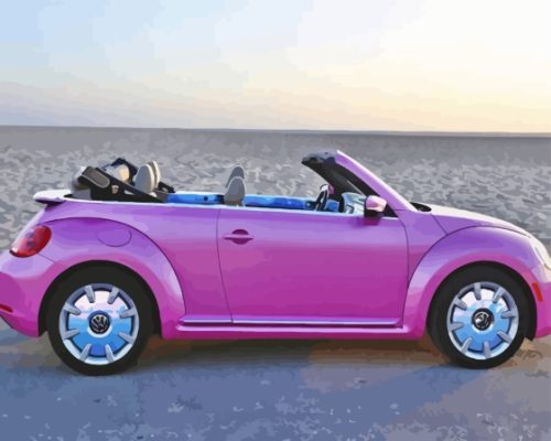 Pink Volkswagen Paint By Numbers