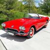 Red 1960 Corvette Paint By Numbers