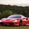 Red Ferrari F8 Paint By Numbers