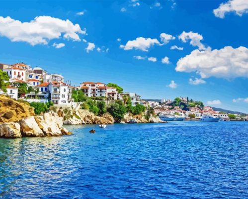 Skiathos In Greece Paint By Numbers