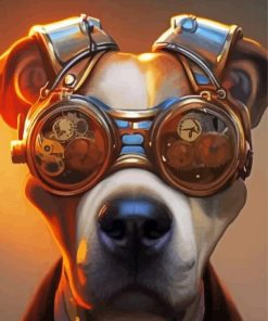 Steampunk Dog Paint By Numbers