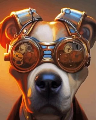 Steampunk Dog Paint By Numbers