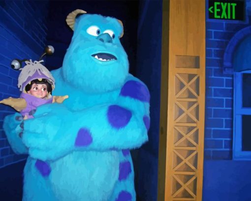 Sulley And Boo Paint By Numbers