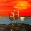 Sunset Wine Glass Paint By Numbers