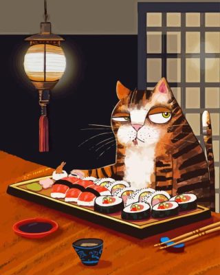 Sushi Cat Paint By Numbers