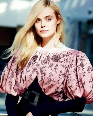 Ten Actress Elle Fanning Paint By Numbers