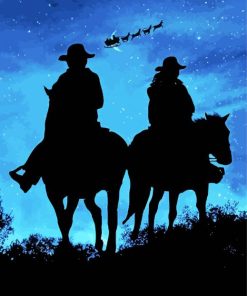 Western Couple Silhouette Paint By Numbers
