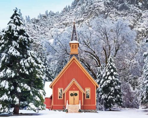 Yosemite Chapel Paint By Numbers