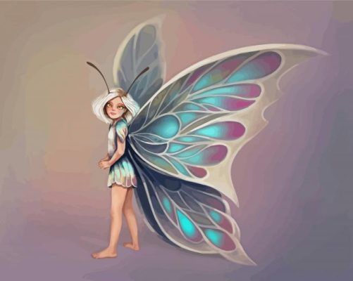 Butterfly Girl Art Paint By Numbers