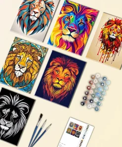 Abstract Lion Mini Paint By Numbers