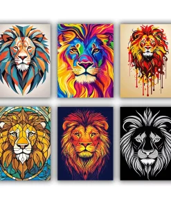 Abstract Lion Mini Paint By Numbers