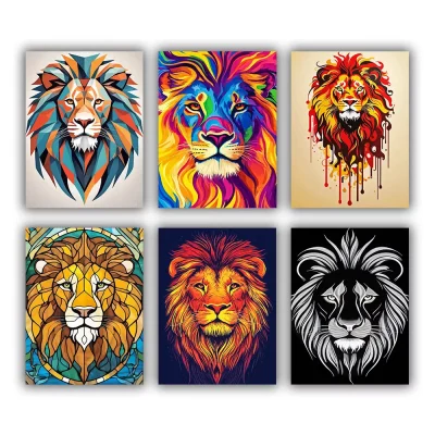 Abstract Lion Mini Paint By Numbers