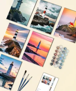 Aesthetic Lighthouse Mini Paint By Numbers