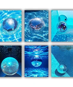 Blue Disco Ball Mini Paint By Numbers