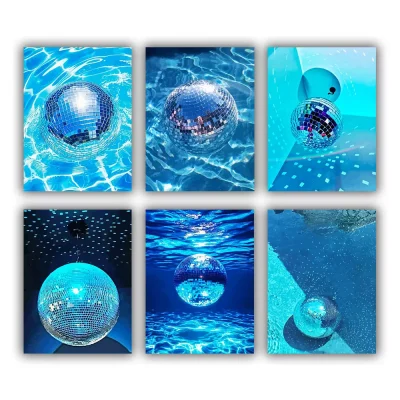 Blue Disco Ball Mini Paint By Numbers