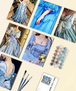 Blue Dress Mini Paint By Numbers