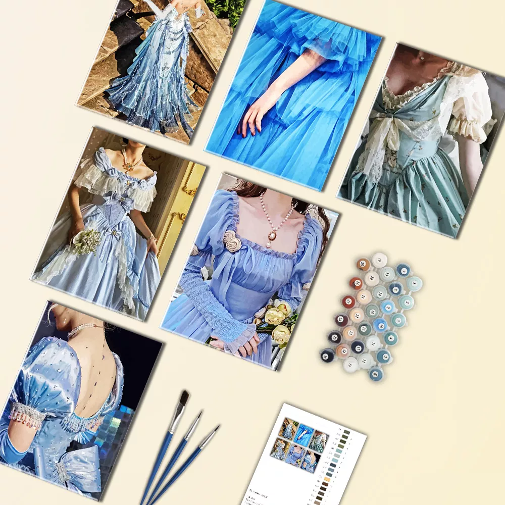 Blue Dress Mini Paint By Numbers Blue Dress Mini Paint By Numbers