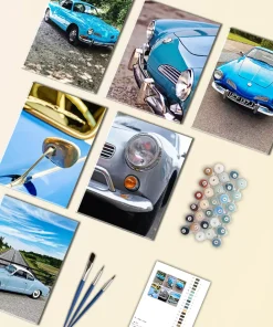 Blue Karmann Ghia Mini Paint By Numbers
