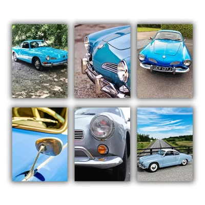 Blue Karmann Ghia Mini Paint By Numbers