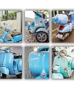 Blue Motorbike Mini Paint By Numbers