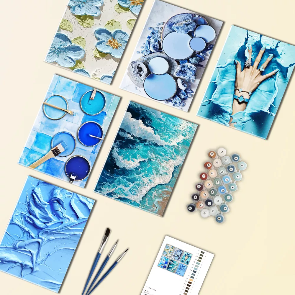 Blue Painting Mini Paint By Numbers