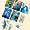 Blue Peacock Mini Paint By Numbers