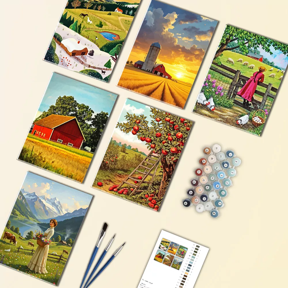 Countryside Life Mini Paint By Numbers Countryside Life Mini Paint By Numbers