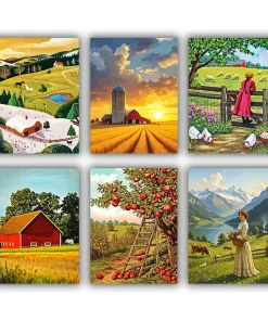 Countryside Life Mini Paint By Numbers