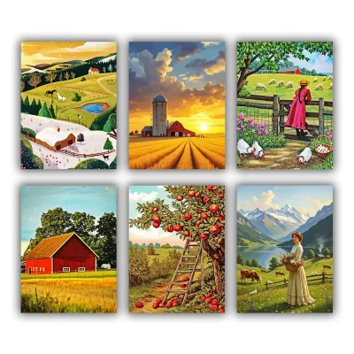 Countryside Life Mini Paint By Numbers
