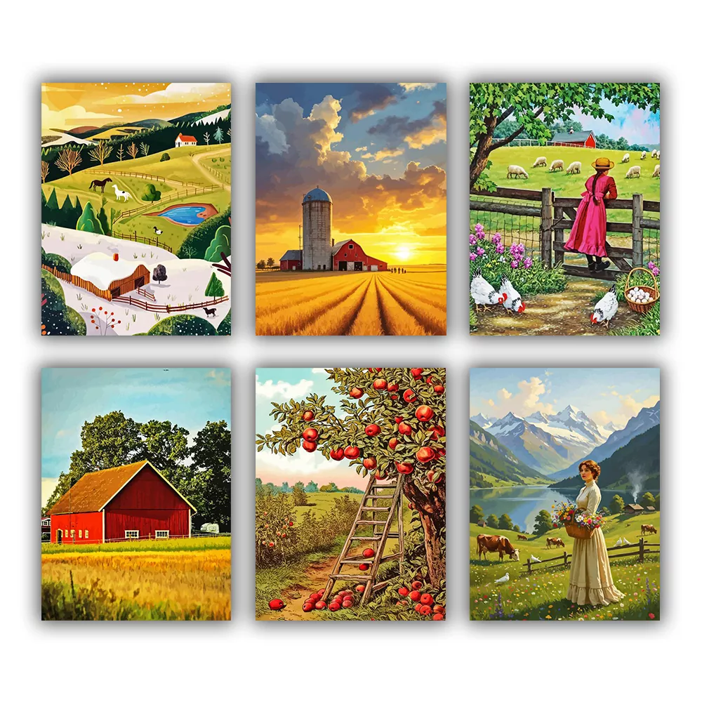 Countryside Life Mini Paint By Numbers Countryside Life Mini Paint By Numbers