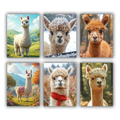 Cute Llamas Mini Paint By Numbers
