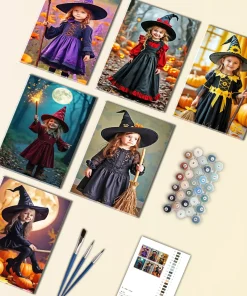 Girl Witches Mini Paint By Numbers