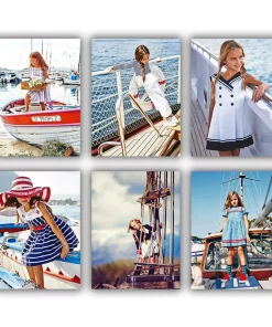 Girl on Boat Mini Paint By Numbers