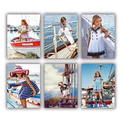 Girl on Boat Mini Paint By Numbers