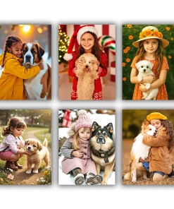 Girl with Dog Mini Paint By Numbers