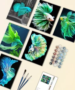 Green Betta Mini Paint By Numbers
