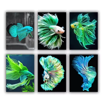 Green Betta Mini Paint By Numbers