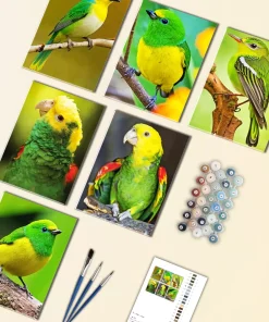 Green Bird Mini Paint By Numbers