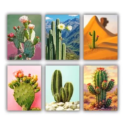 Green Cactus Mini Paint By Numbers