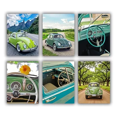 Green Volkswagen Beetle Mini Paint By Numbers