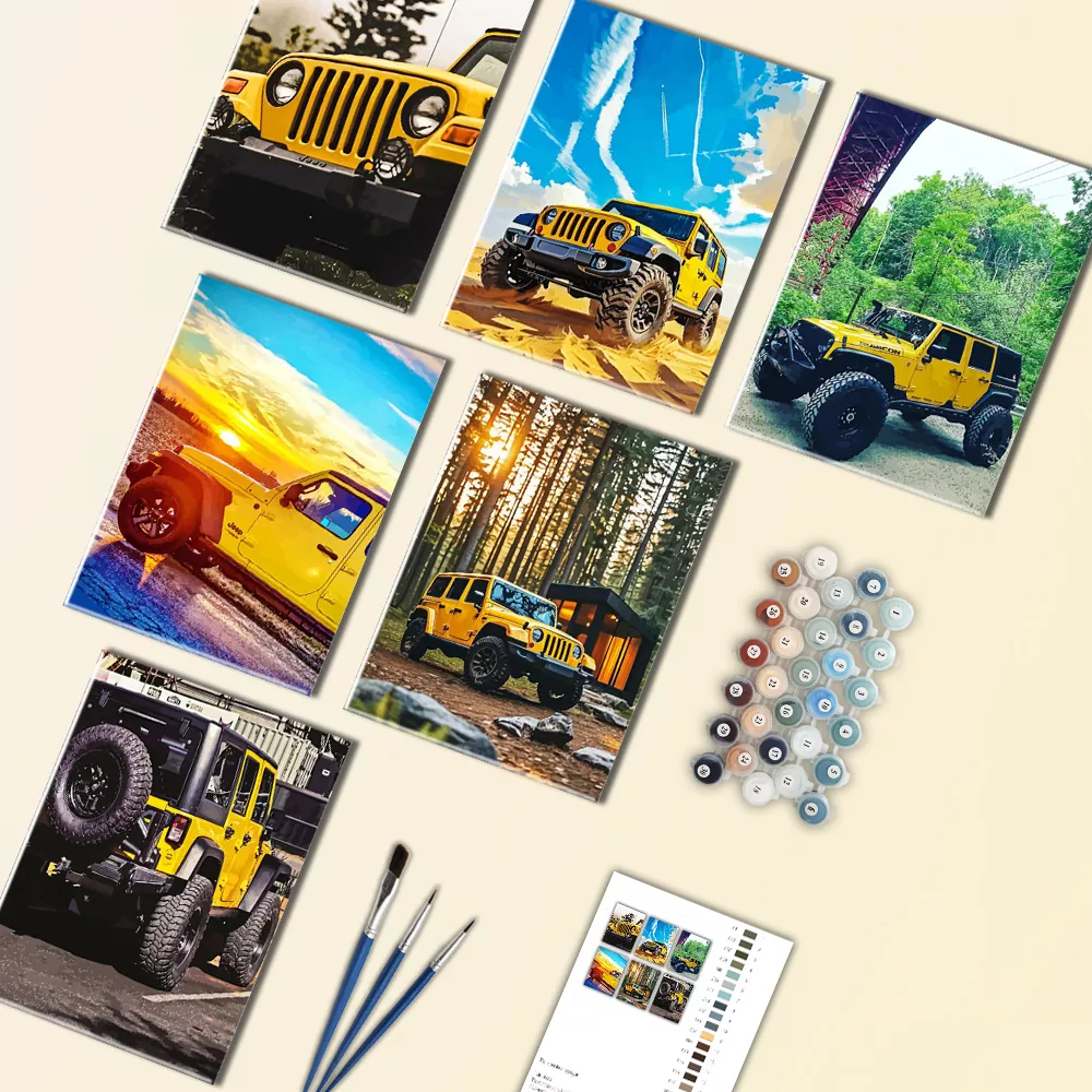 Jeep Wrangler mini paint by numbers Jeep Wrangler mini paint by numbers