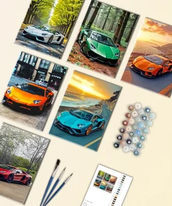 Lamborghini Aventador Mini Paint By Numbers