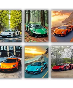 Lamborghini Aventador Mini Paint By Numbers