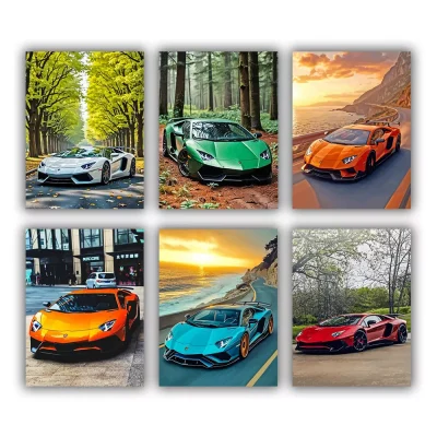 Lamborghini Aventador Mini Paint By Numbers