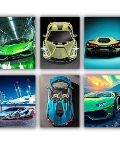 Lamborghini Sian Mini Paint By Numbers