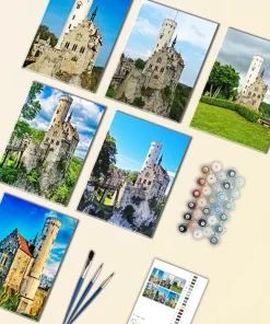 Liechtenstein Castle mini paint by numbers
